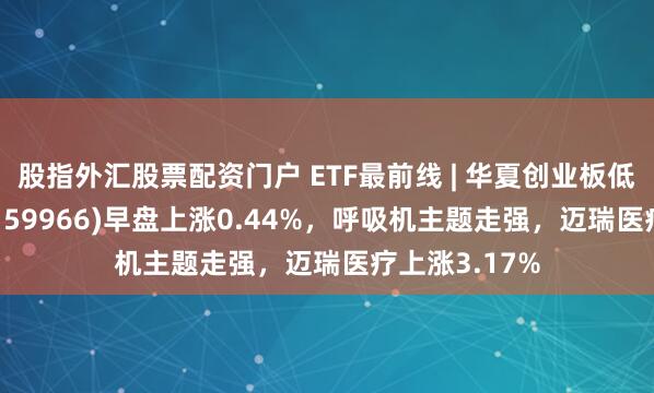 股指外汇股票配资门户 ETF最前线 | 华夏创业板低波价值ETF(159966)早盘上涨0.44%，呼吸机主题走强，迈瑞医疗上涨3.17%